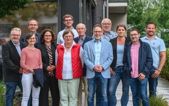 v.l.n.r.: Klaus Brandt, Trudis Jans, Marc Schneimann, Christin Becker, Karin Wilhelm, Tom Graß, Gerd van Beek, Willi van Beek, Johannes Peters, Christine Schwers, Willi Hermsen, Martin Schwers