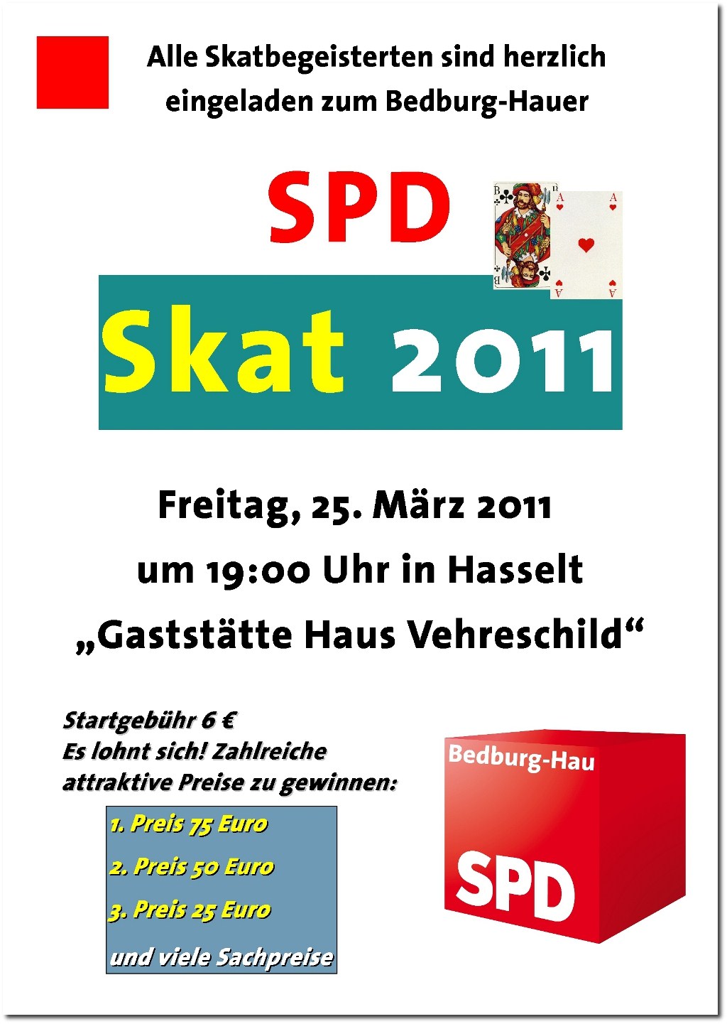 Plakat des SPD Skatturnier 2011